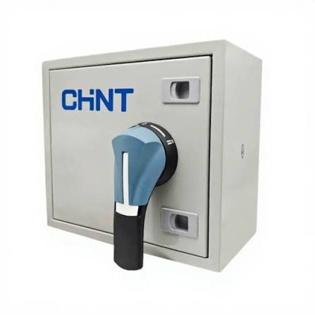 CHINT NH40-32/4CSW 32A 4-Pole Changeover Load Switch Side Handle Drive (SHD) Plastic Enclosure Part No. 393749
