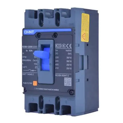 Chint NXM-125S/3300 MCCB | 100A | 3-Pole | 36kA | Thermal-Magnetic | 690V AC