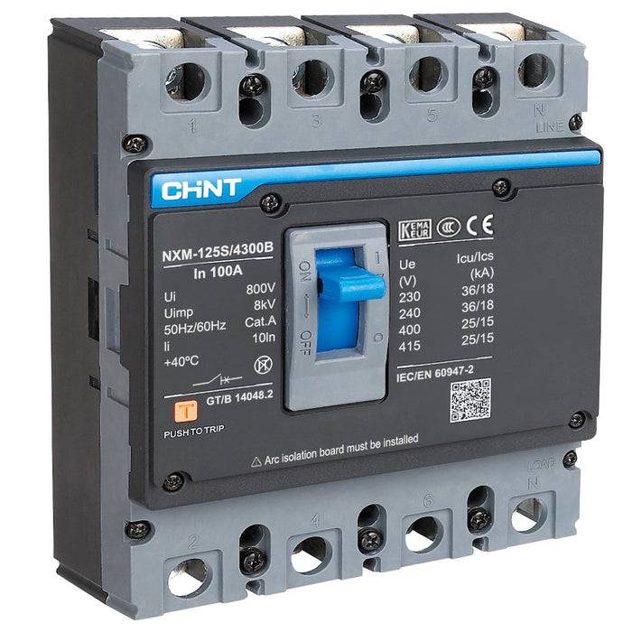 CHINT NXM-630S/4300 MCCB – 630A, 4P, 36kA Molded Case Circuit Breaker