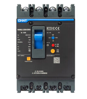 CHINT NXMLE-400S/3300 ELCB – 400A, 3P, Earth Leakage MCCB (100/200/300mA Adjustable)