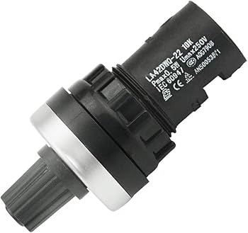 CKC Brand LA42DWQ-22 Panel Mount 2K Ohm Rotary Potentiometer, 22mm Hole, 2W, IP65, Speed Control for VFD