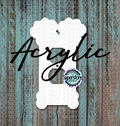 Clear Acrylic - Outlet Cover - Dog Paw With Bone - MDF Sublimation Blank