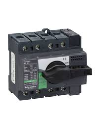 Compact INS125 4-Pole 125A Switch-Disconnector with Black Rotary Handle (IEC 60947-3) – Schneider Electric