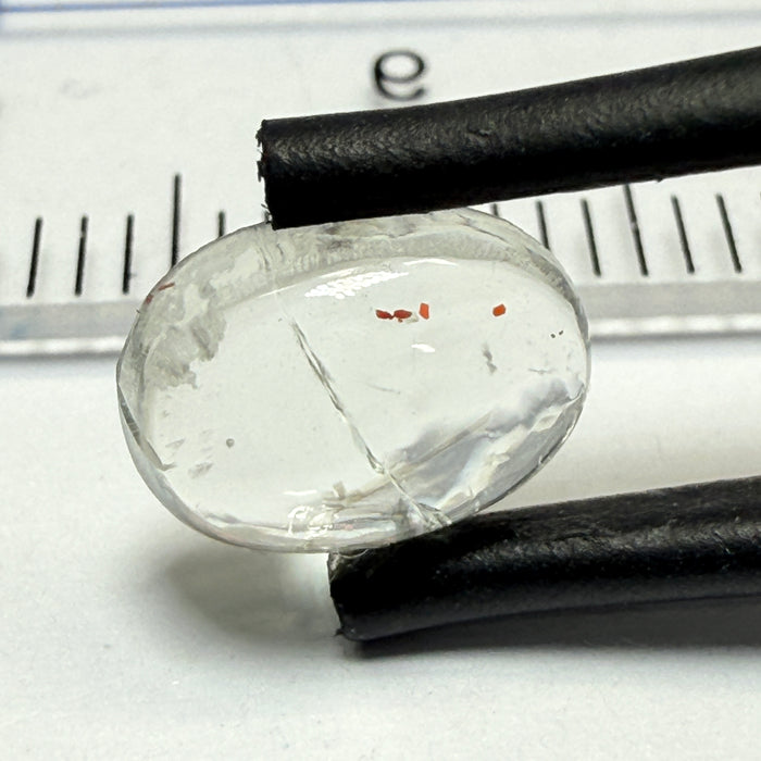 Confetti Sunstone Cabochon, 1.45ct, Tanzania, Untreated Unheated, flat backed