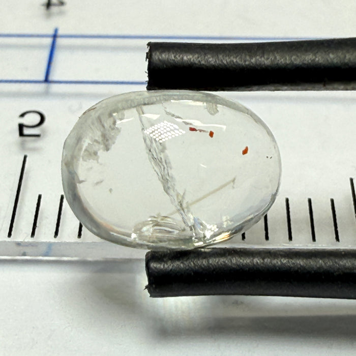Confetti Sunstone Cabochon, 1.45ct, Tanzania, Untreated Unheated, flat backed