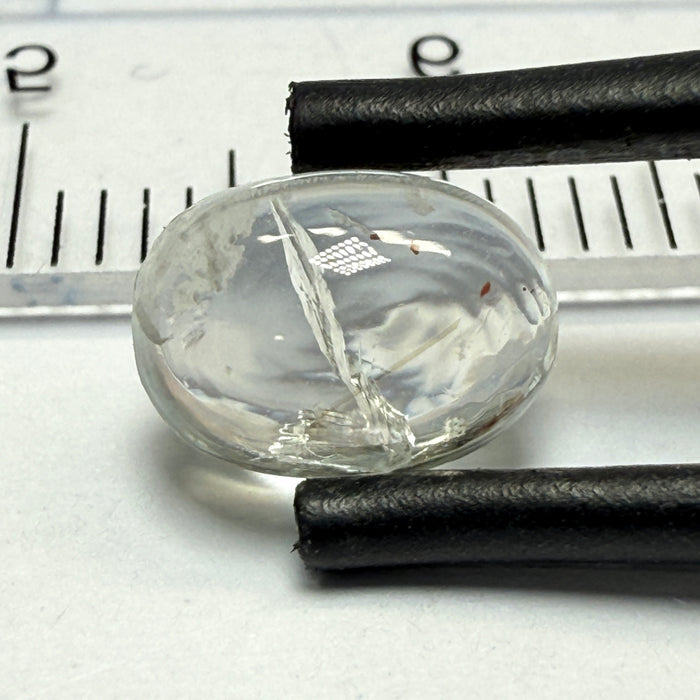 Confetti Sunstone Cabochon, 1.45ct, Tanzania, Untreated Unheated, flat backed