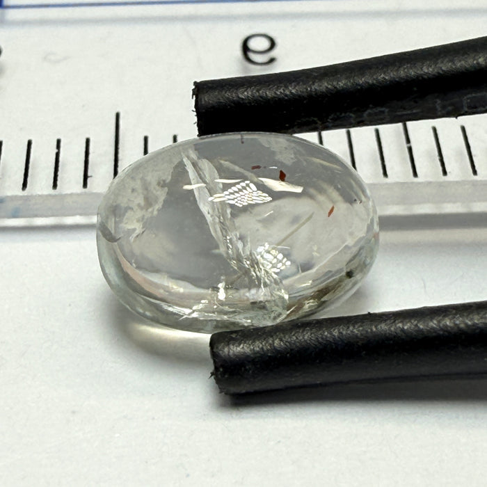 Confetti Sunstone Cabochon, 1.45ct, Tanzania, Untreated Unheated, flat backed