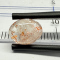 Confetti Sunstone Cabochon, 2.51ct, Tanzania, Untreated Unheated, flat backed