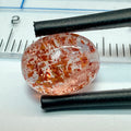 Confetti Sunstone Cabochon, 2.99ct, Tanzania, Untreated Unheated, flat backed