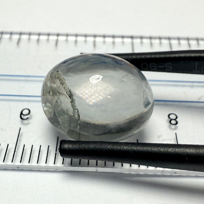 Confetti Sunstone Cabochon, 8.13ct, Tanzania, Untreated Unheated, flat backed