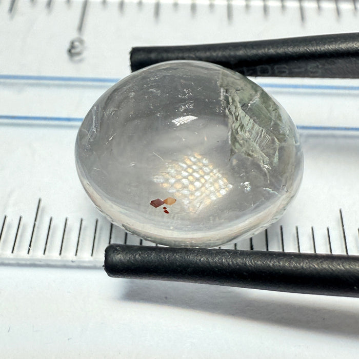 Confetti Sunstone Cabochon, 8.13ct, Tanzania, Untreated Unheated, flat backed