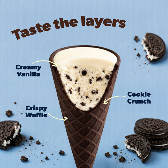 Cookies and Cream Waffle Cones 4.24 oz bag, additional back view