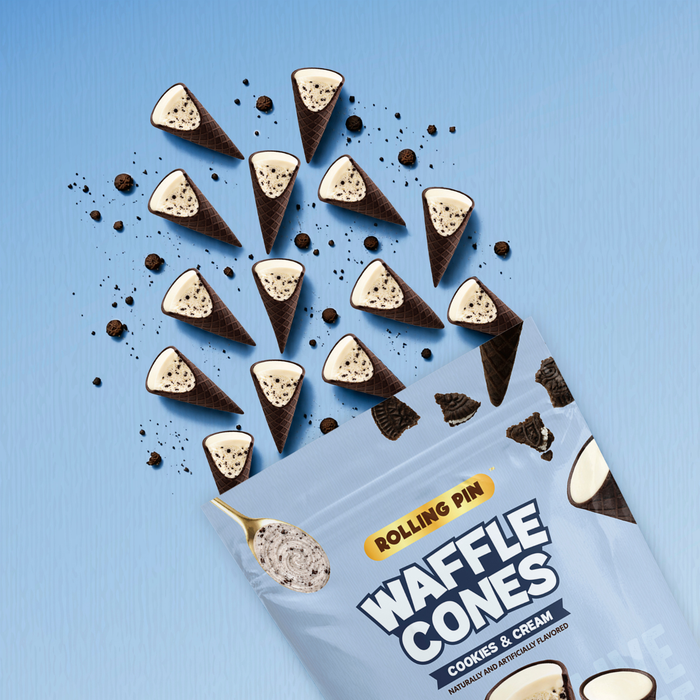 Cookies and Cream Waffle Cones 4.24 oz bag, additional packaging view