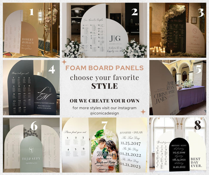 Custom Oversized Wedding Seating Chart Sign, Event Welcome Sign Deposit
