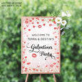 Customizable Welcome Sign, Hearts and Kisses Design, Any Event