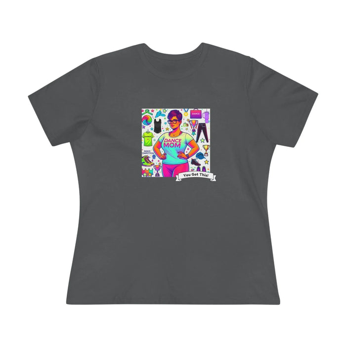 Dance Mom: "You've Got This" - Brunette with Glasses Mom - Short Hair - Boy Dancer - Women's Softsyle Tee - Whippie's