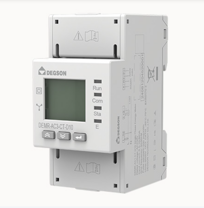 DEGSON DEMR-AC3-CT-D16 DIN Rail Three-Phase Energy Meter – With CT, 16A, kWh Measurement