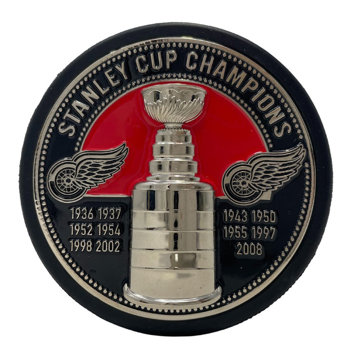 Detroit Red Wings Puck - Ultra 3D Stanley Cup Medallion