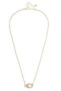 Dolly Delicate Link Charm Necklace Base -Shiny Gold