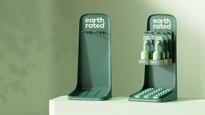 Earth Rated Countertop Display With 21 Unscented Refill Rolls & 6 Dispensers