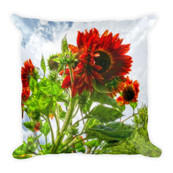 Emeralds and Fire Throw Pillow