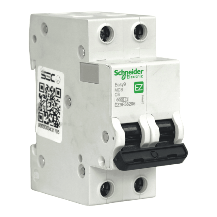 EZ9F56240 – Schneider Easy9 Miniature Circuit Breaker  40A, 2 Pole, C Curve, 6000A Breaking Capacity