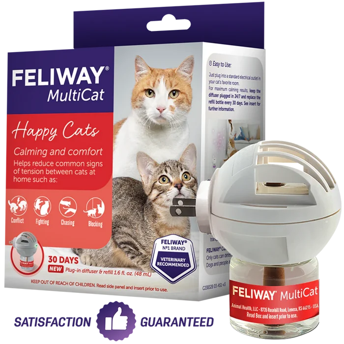 Feliway MultiCat Calming Pheromone Diffuser 30 Day Starter Kit 48 mL