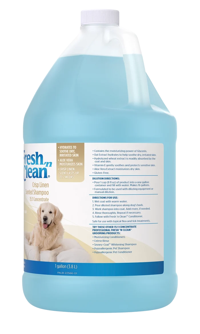Fresh 'n Clean Scented Shampoo 15:1 Concentrate, Crisp Linen
