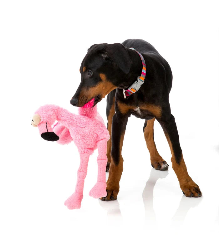 FuzzYard Dog Toy Neighborhood Nasties Little Flo the Flamingo Small