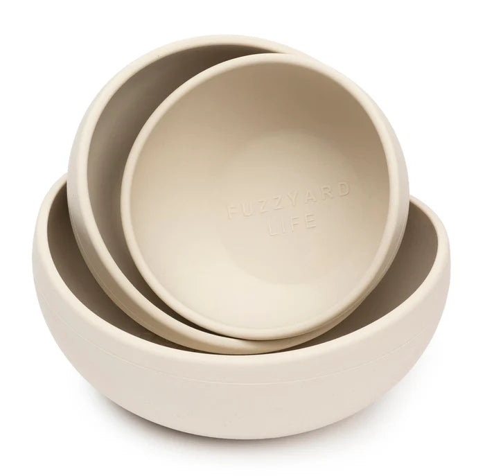 FuzzYard Life Silicone Bowl Sandstone L