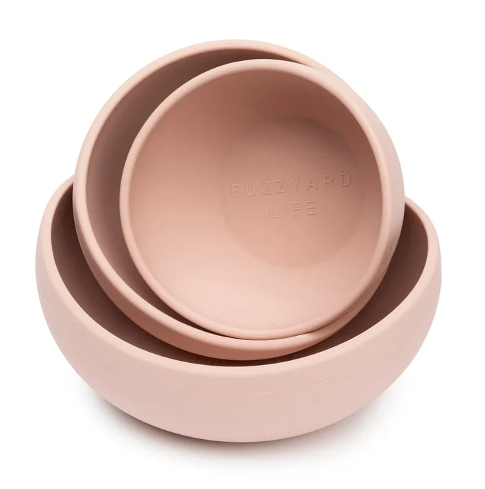 FuzzYard Life Silicone Bowl Soft Blush M
