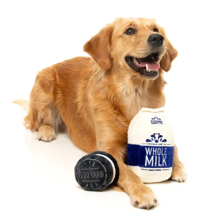 FuzzYard Milk & Cookie Plush Dog Toy 2pk