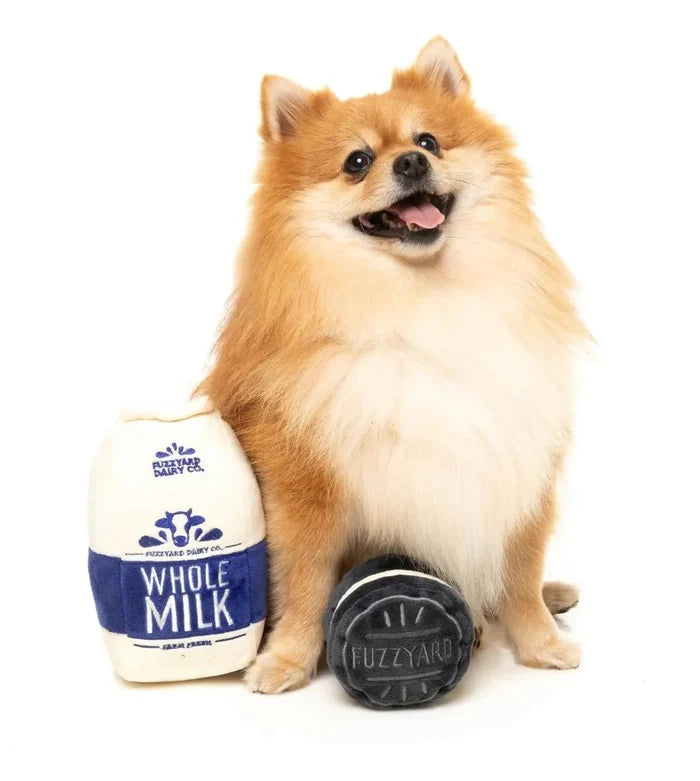 FuzzYard Milk & Cookie Plush Dog Toy 2pk