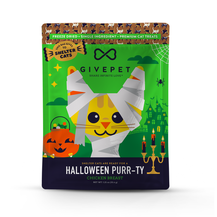 GivePet Halloween Purr-ty Freeze Dried Cat Treats 1.25oz Bag