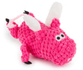 goDog Checkers Just For Me Flying Pig Squeaky Plush Dog Toy Mini
