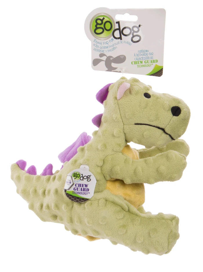 goDog Dragons Squeaky Plush Dog Toy Large