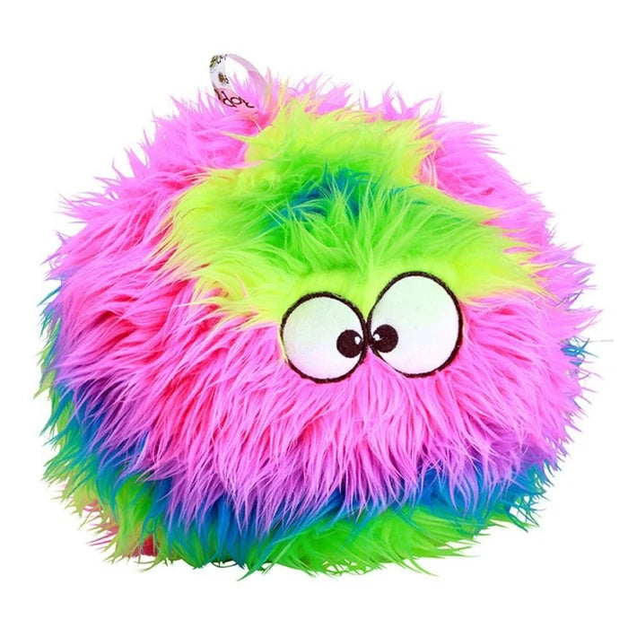 goDog Furballz w/Chew Guard Rainbow Plush Dog Toy Large