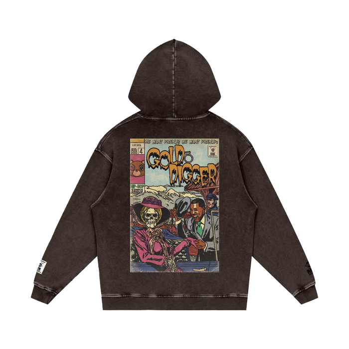Gold Digger - Snow Washed Loose Cotton Hoodie