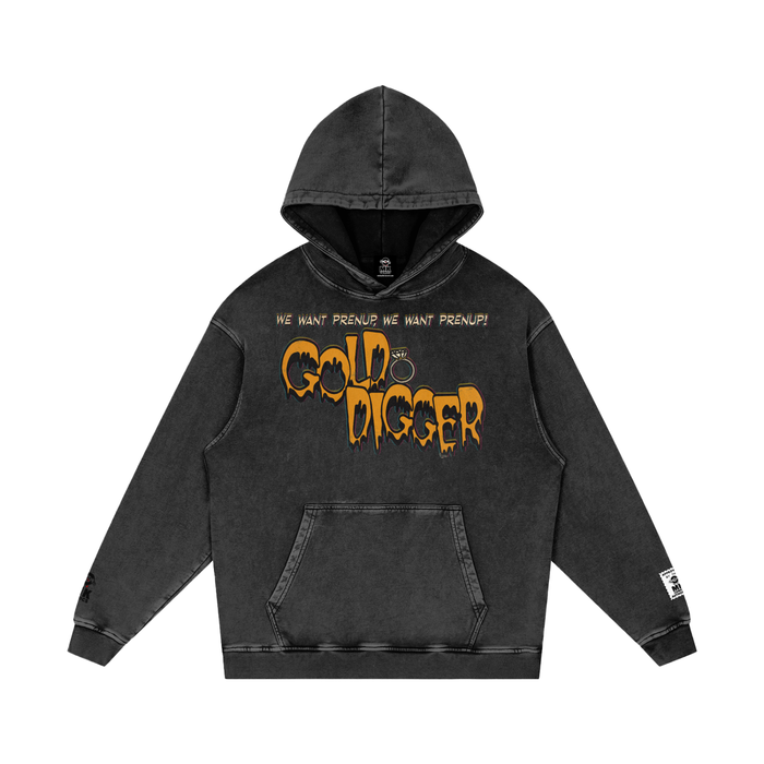 Gold Digger - Snow Washed Loose Cotton Hoodie