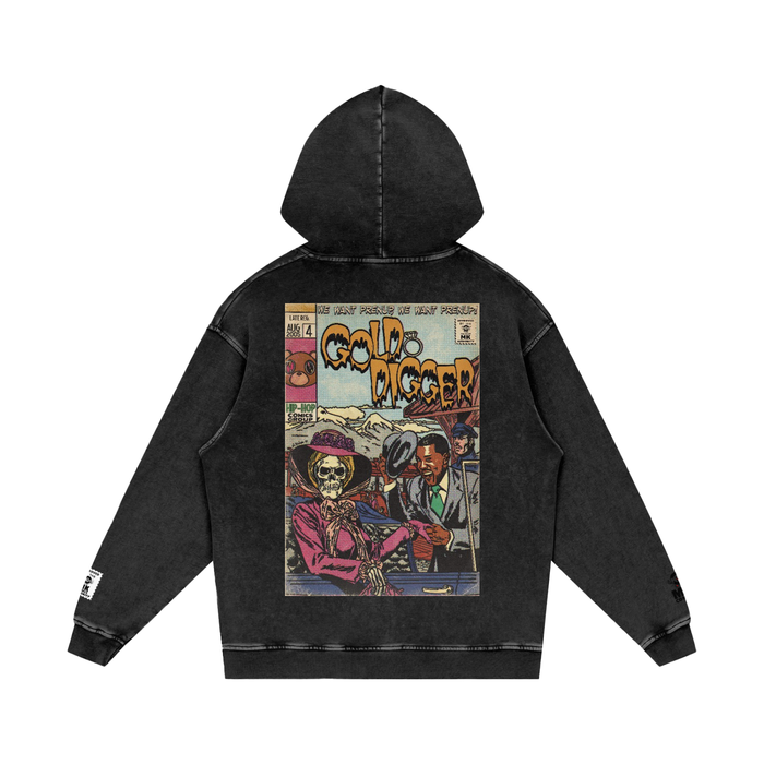 Gold Digger - Snow Washed Loose Cotton Hoodie
