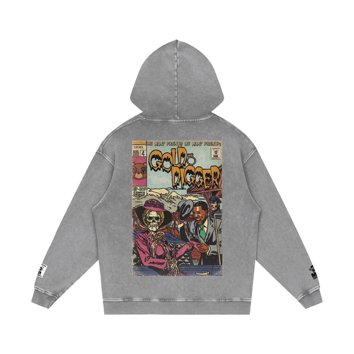 Gold Digger - Snow Washed Loose Cotton Hoodie