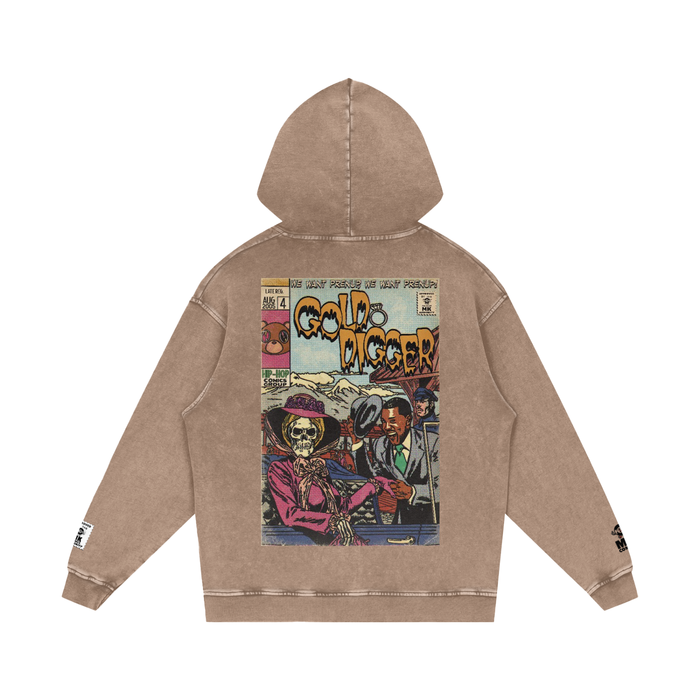 Gold Digger - Snow Washed Loose Cotton Hoodie
