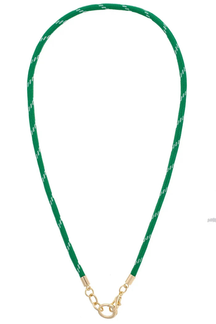 Goldie Paracord Charm Necklace Base -Kelly Green