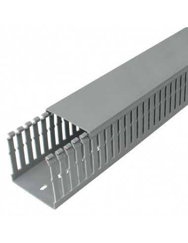 Grey Slotted Trunking 40 x 60mm 2m/pc