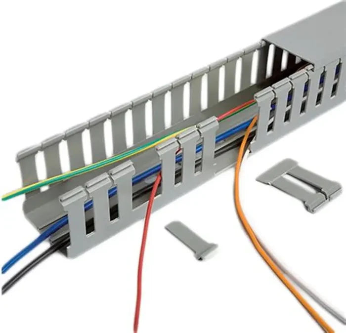 Grey Slotted Trunking 45×45 mm – 2 Meters per Piece | Heavy-Duty PVC Wiring Duct