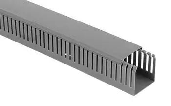 Grey Slotted Trunking 45×45 mm – 2 Meters per Piece | Heavy-Duty PVC Wiring Duct
