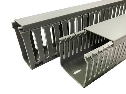 Grey Slotted Trunking 50 x 50mm 2m/pc