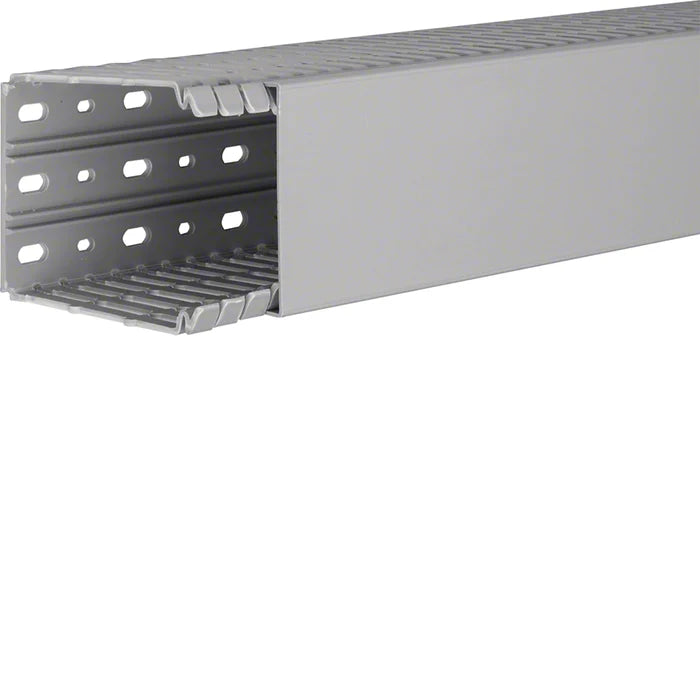 Grey Slotted Trunking 80 x 100mm 2m/pc