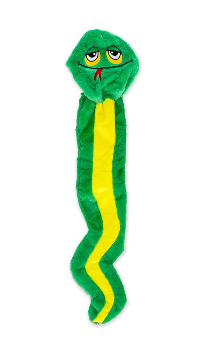 GURU Pet Company Hide-A-Tail Green Snake Interactive Plush Dog Puzzle Toy Large