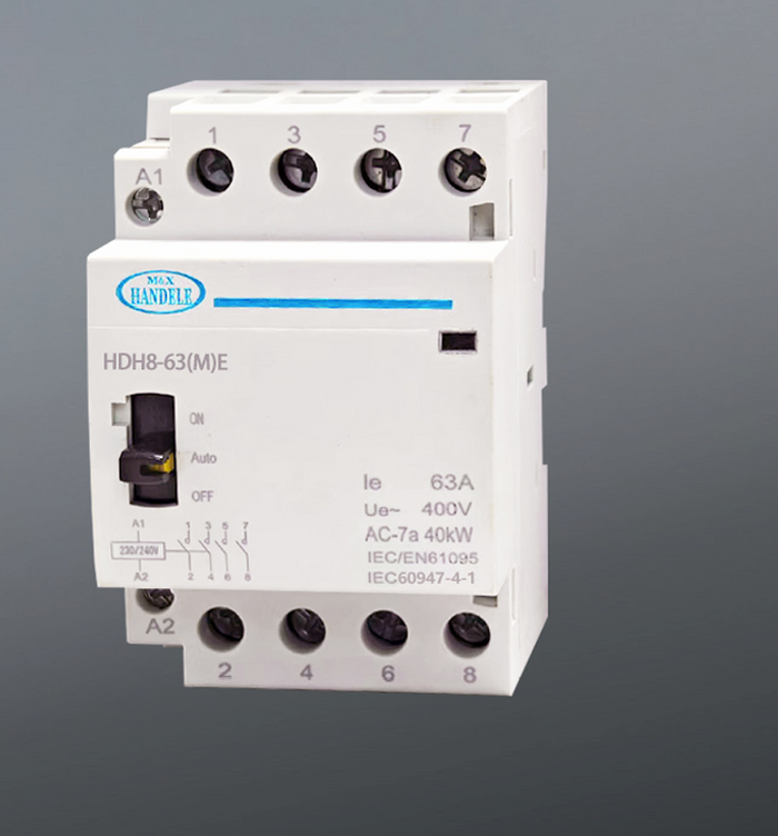 HDH8-32ME/4P Contactor 32A 4P 2NO2NC 230VAC Manual Override